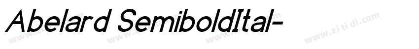 Abelard SemiboldItal字体转换